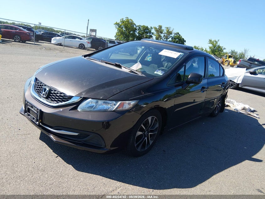 2013 Honda Civic VIN 19XFB2F82DE270325 IAAI salvage auction — LEFT SIDE, Salvage (New Jersey), sold $1,875 on 2026-07-12 (photo 2)