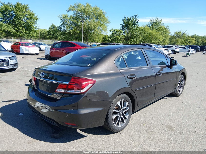 2013 Honda Civic VIN 19XFB2F82DE270325 IAAI salvage auction — LEFT SIDE, Salvage (New Jersey), sold $1,875 on 2026-07-12 (photo 4)