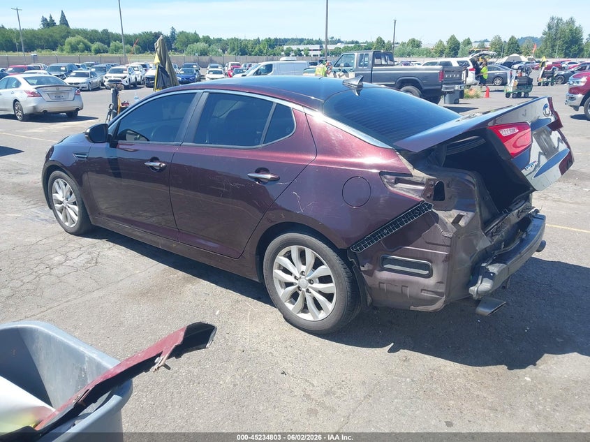 2015 Kia Optima VIN 5XXGM4A74FG350728 IAAI salvage auction — REAR END, Salvage (Oregon), sold $975 on 2026-07-09 (photo 3)