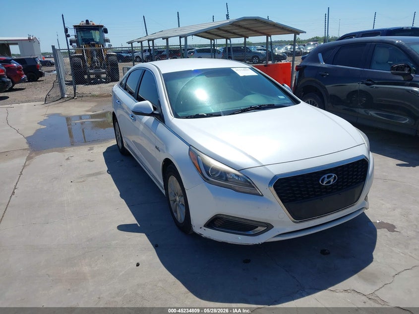 2016 Hyundai Sonata VIN KMHE24L17GA012755 IAAI salvage auction — LEFT REAR, Original (Texas), sold $2,350 on 2026-07-28 (photo 1)