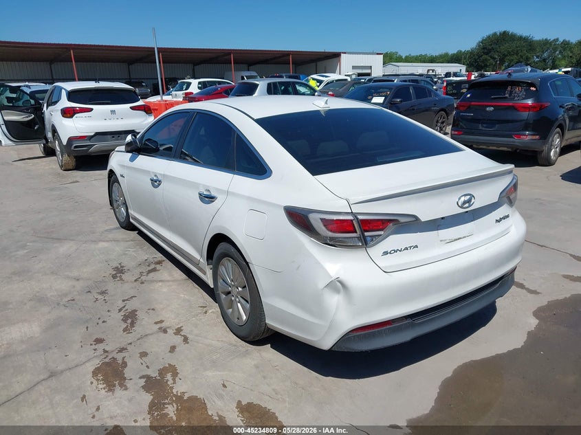 2016 Hyundai Sonata VIN KMHE24L17GA012755 IAAI salvage auction — LEFT REAR, Original (Texas), sold $2,350 on 2026-07-28 (photo 3)