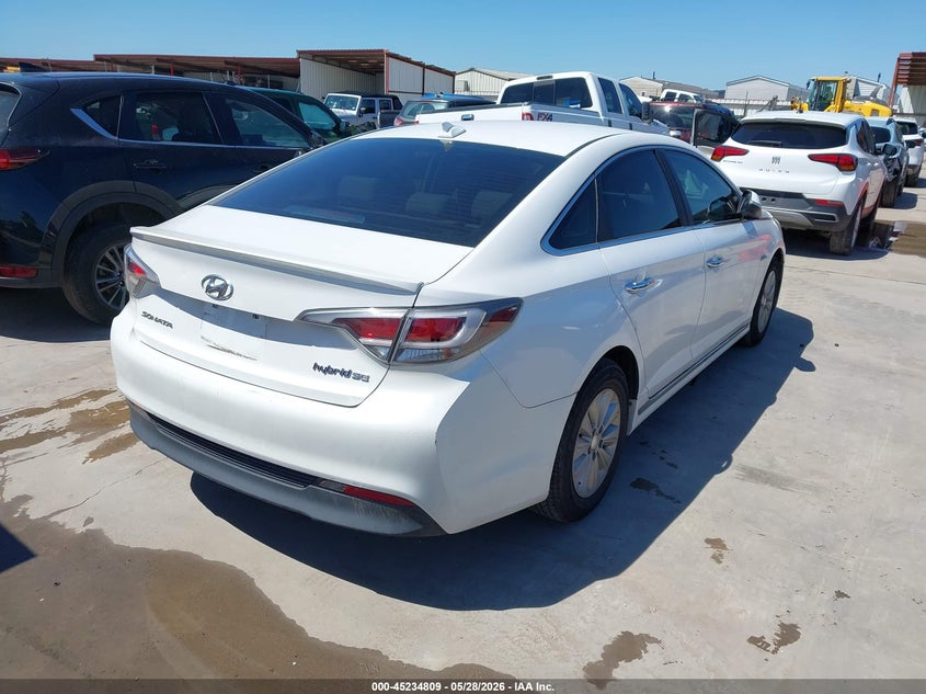 2016 Hyundai Sonata VIN KMHE24L17GA012755 IAAI salvage auction — LEFT REAR, Original (Texas), sold $2,350 on 2026-07-28 (photo 4)