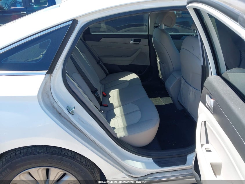 2016 Hyundai Sonata VIN KMHE24L17GA012755 IAAI salvage auction — LEFT REAR, Original (Texas), sold $2,350 on 2026-07-28 (photo 8)