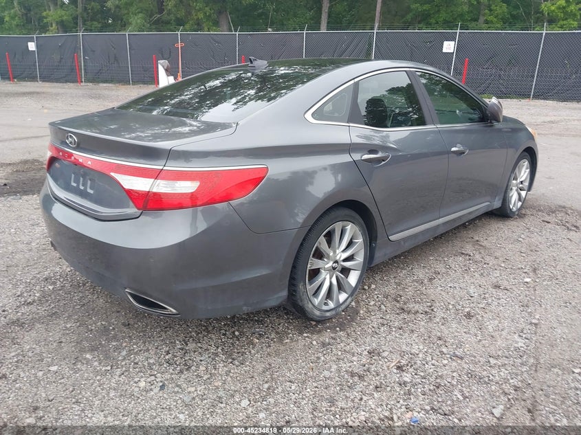 2012 Hyundai Azera VIN KMHFH4JGXCA125958 IAAI salvage auction — LEFT SIDE, Salvage Title, sold $500 on 2026-07-29 (photo 4)