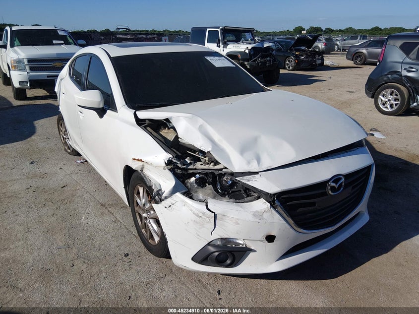 2016 Mazda 3 VIN JM1BM1W78G1307296 IAAI salvage auction — REAR END, Salvage Title, sold $500 on 2026-07-21 (photo 1)