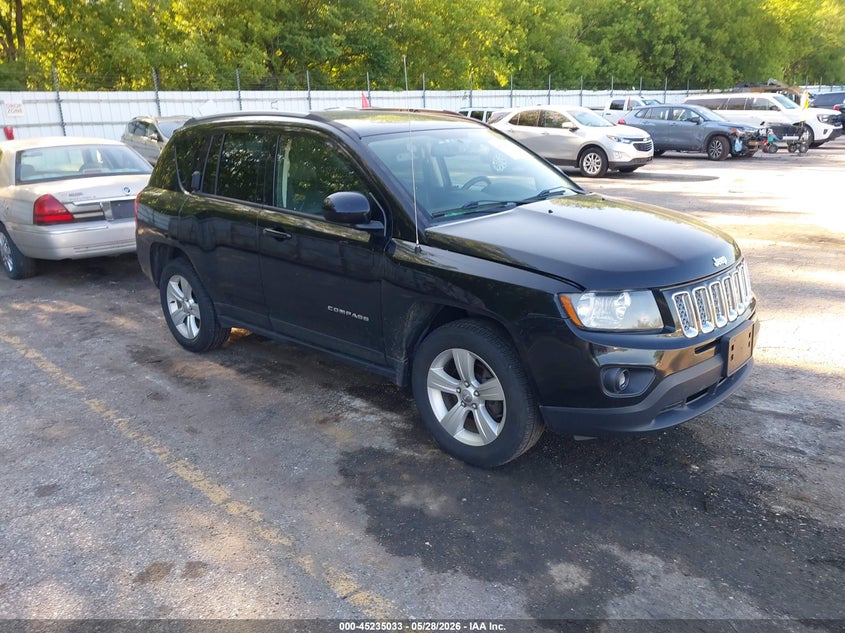 2016 Jeep Compass VIN 1C4NJDEBXGD718839 IAAI salvage auction — LEFT FRONT, Clear (Michigan), sold $850 on 2026-08-03 (photo 1)