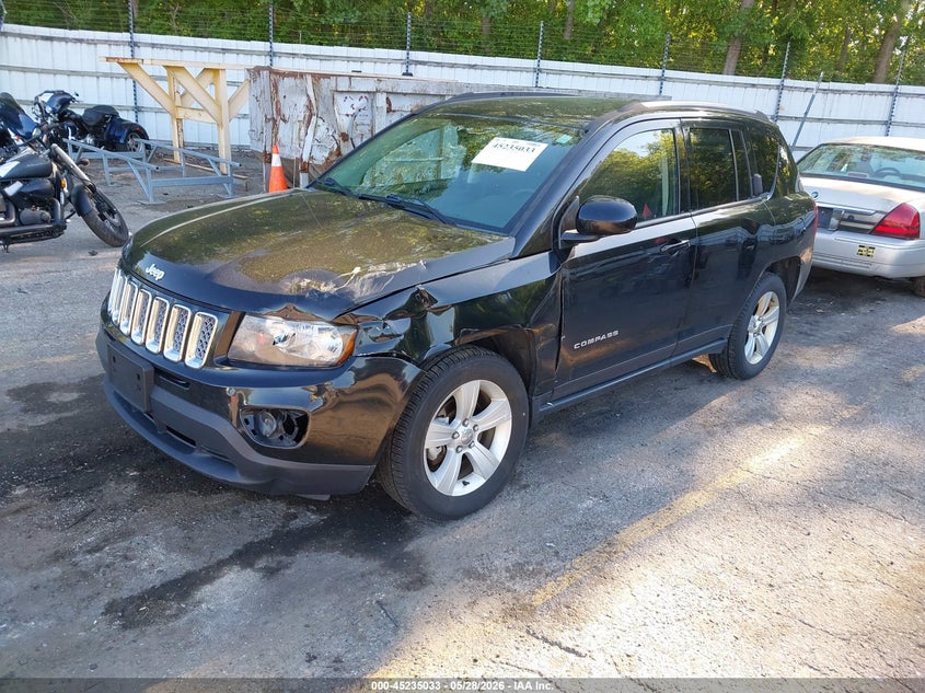 2016 Jeep Compass VIN 1C4NJDEBXGD718839 IAAI salvage auction — LEFT FRONT, Clear (Michigan), sold $850 on 2026-08-03 (photo 2)