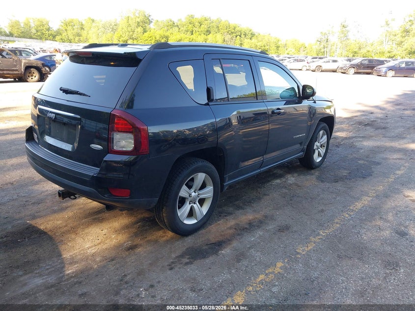 2016 Jeep Compass VIN 1C4NJDEBXGD718839 IAAI salvage auction — LEFT FRONT, Clear (Michigan), sold $850 on 2026-08-03 (photo 4)