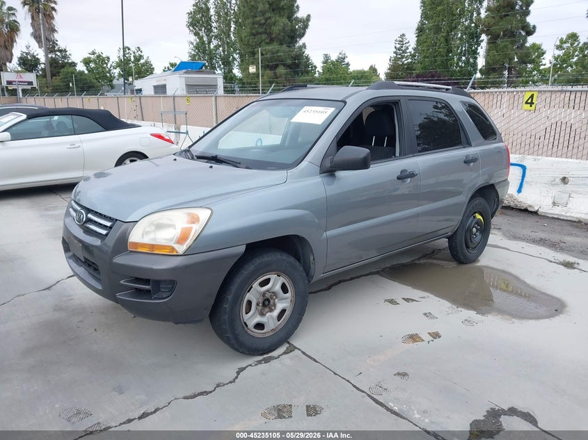 2007 Kia Sportage VIN KNDJF723477367830 IAAI salvage auction — NORMAL WEAR, Clear - Dealer Only (California), sold $375 on 2026-07-06 (photo 2)