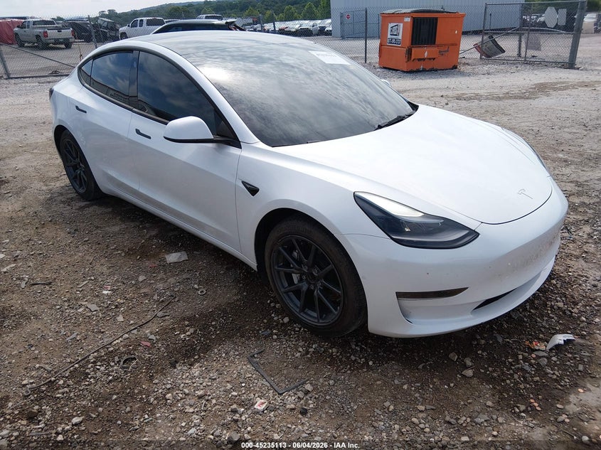 2022 Tesla Model 3 VIN 5YJ3E1EA0NF124638 IAAI salvage auction — FRONT END, Salvage Title, sold $7,000 on 2026-07-23 (photo 1)