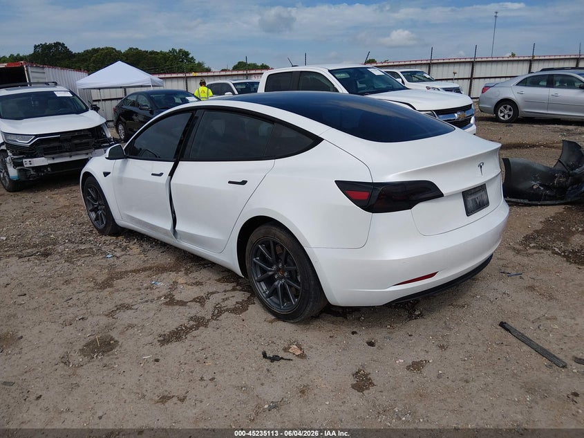 2022 Tesla Model 3 VIN 5YJ3E1EA0NF124638 IAAI salvage auction — FRONT END, Salvage Title, sold $7,000 on 2026-07-23 (photo 3)