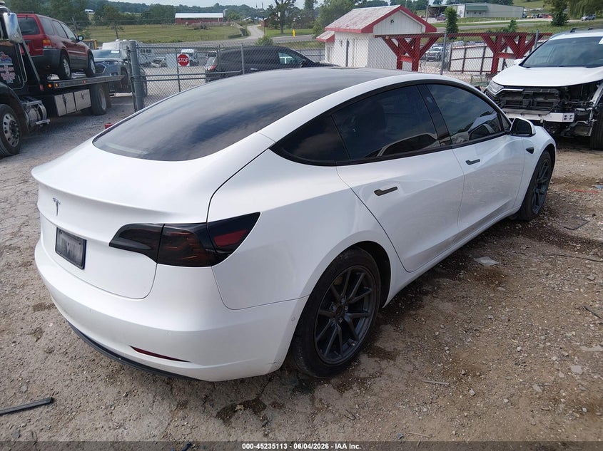 2022 Tesla Model 3 VIN 5YJ3E1EA0NF124638 IAAI salvage auction — FRONT END, Salvage Title, sold $7,000 on 2026-07-23 (photo 4)