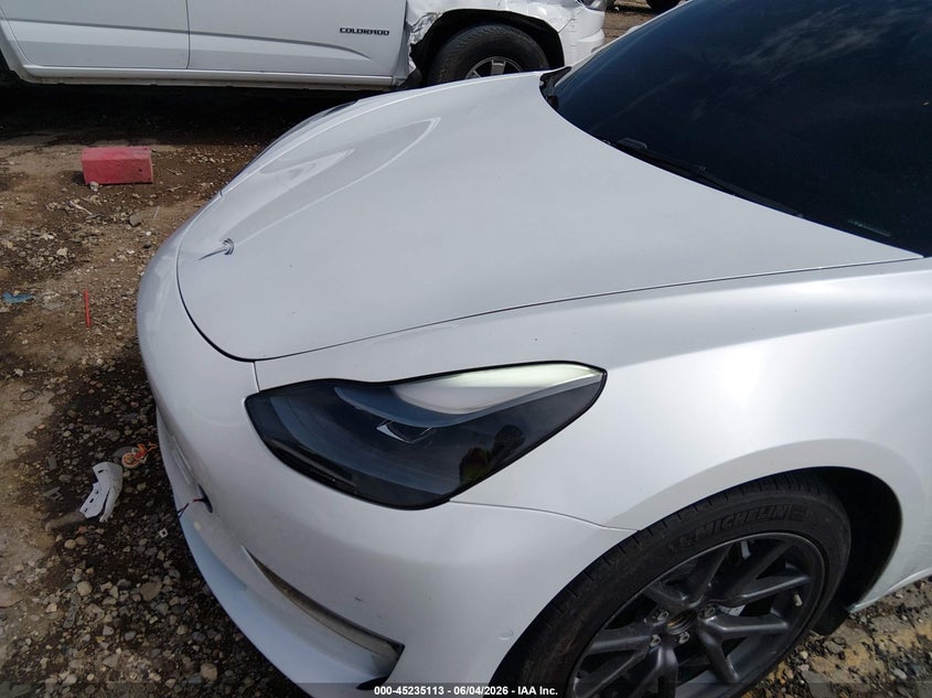 2022 Tesla Model 3 VIN 5YJ3E1EA0NF124638 IAAI salvage auction — FRONT END, Salvage Title, sold $7,000 on 2026-07-23 (photo 6)