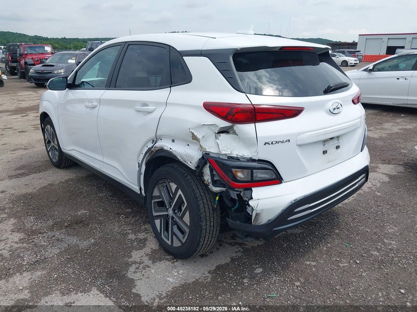 2023 Hyundai Kona VIN KM8K33AG6PU186347 IAAI salvage auction — REAR END, Salvage Title, sold $7,200 on 2026-07-22 (photo 3)