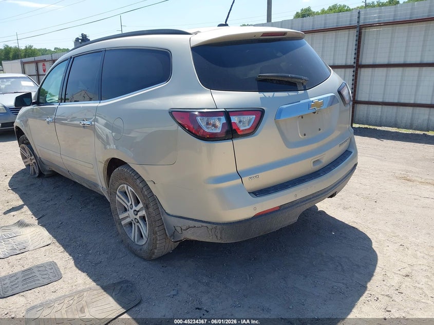 2015 Chevrolet Traverse VIN 1GNKVHKD6FJ310009 IAAI salvage auction — FRONT & REAR, Salvage Title, sold $500 on 2026-07-18 (photo 3)