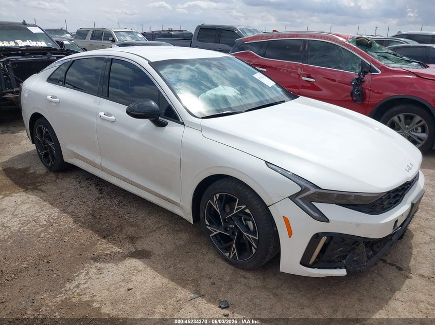 2026 Kia K5 VIN KNAG64J75T5460159 IAAI salvage auction — FRONT END, Original (Texas), sold $9,075 on 2026-09-01 (photo 1)
