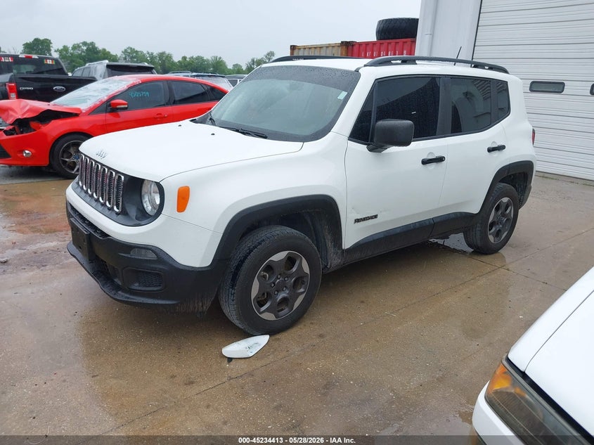 2018 Jeep Renegade VIN ZACCJBABXJPH39037 IAAI salvage auction — HAIL, Salvage Title, sold $1,200 on 2026-07-13 (photo 2)