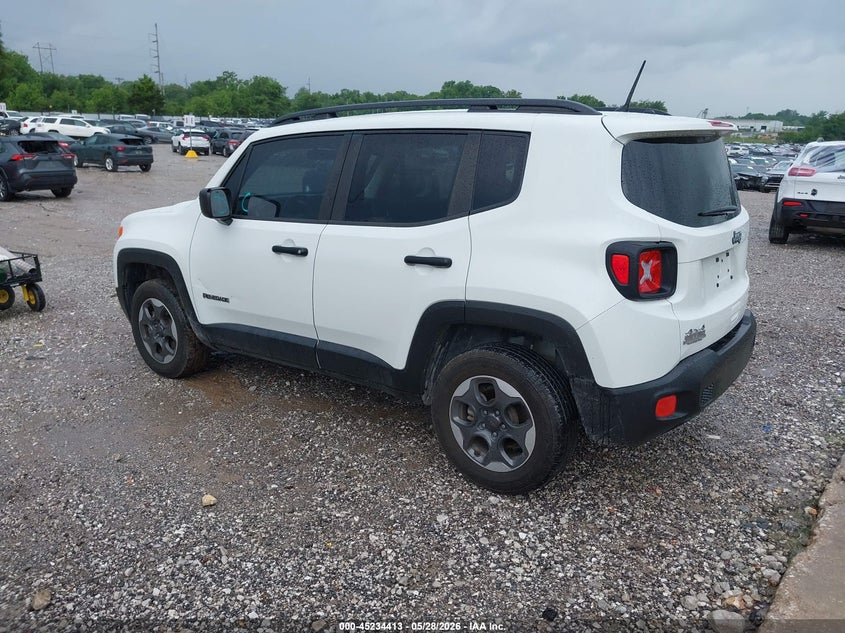 2018 Jeep Renegade VIN ZACCJBABXJPH39037 IAAI salvage auction — HAIL, Salvage Title, sold $1,200 on 2026-07-13 (photo 3)
