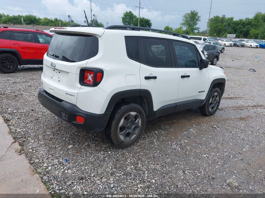 2018 Jeep Renegade VIN ZACCJBABXJPH39037 IAAI salvage auction — HAIL, Salvage Title, sold $1,200 on 2026-07-13 (photo 4)