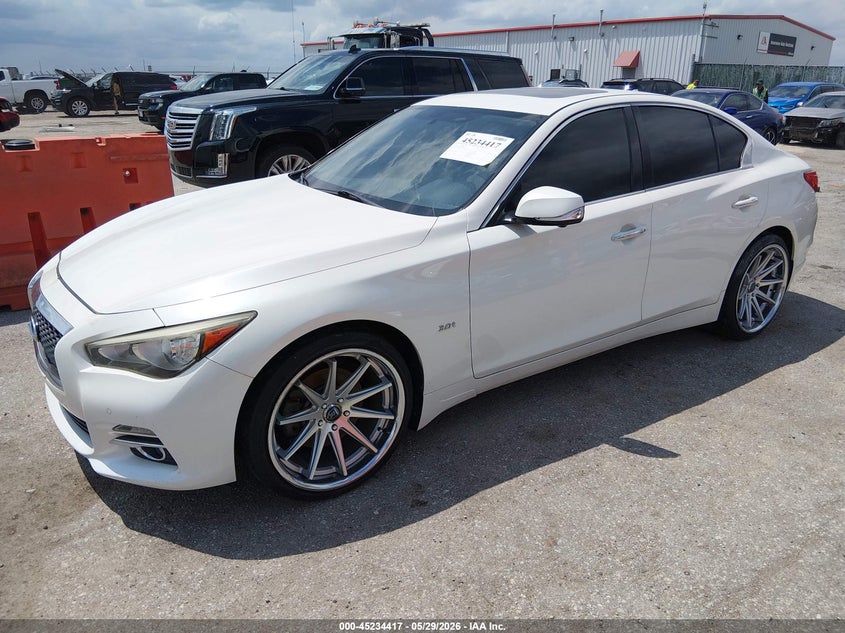 2017 Infiniti Q50 VIN JN1EV7AR8HM834473 IAAI salvage auction — WATER/FLOOD, Salvage Title, sold $1,775 on 2026-07-31 (photo 2)