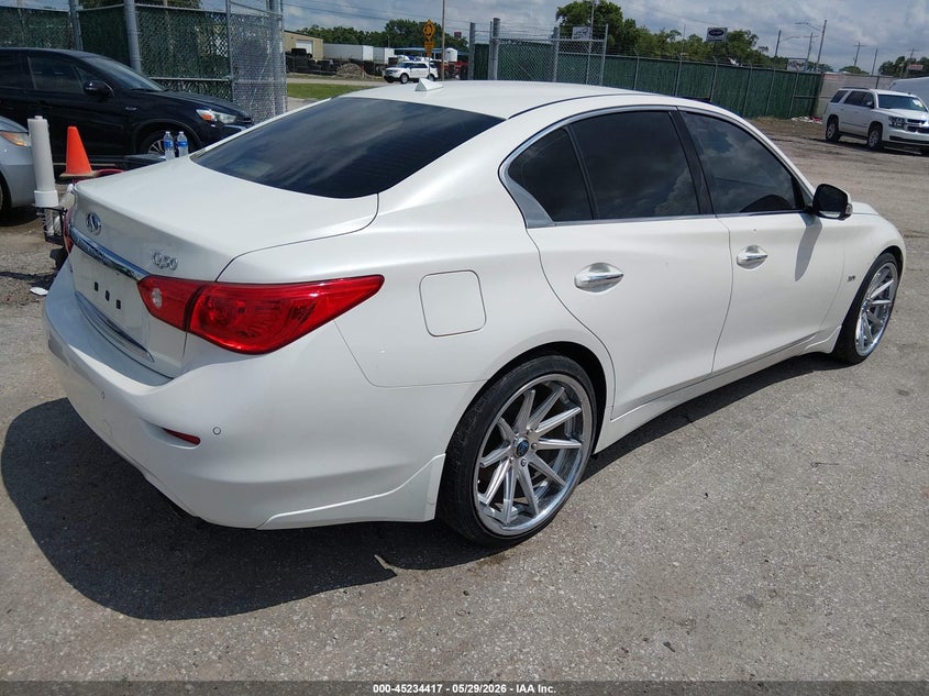 2017 Infiniti Q50 VIN JN1EV7AR8HM834473 IAAI salvage auction — WATER/FLOOD, Salvage Title, sold $1,775 on 2026-07-31 (photo 4)