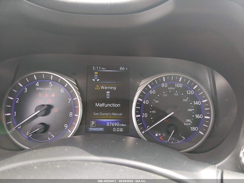 2017 Infiniti Q50 VIN JN1EV7AR8HM834473 IAAI salvage auction — WATER/FLOOD, Salvage Title, sold $1,775 on 2026-07-31 (photo 7)