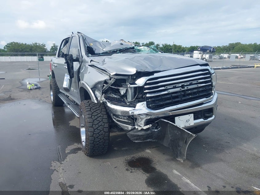 2021 Ram 2500 VIN 3C6UR5GLXMG624045 IAAI salvage auction — ROLLOVER, Certificate Of Destruction (Florida), sold $9,100 on 2026-07-20 (photo 1)