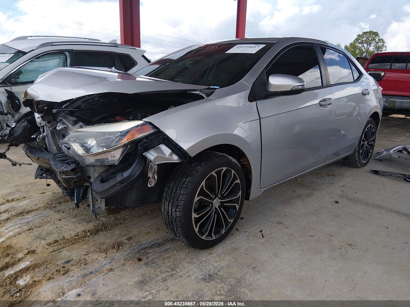 2015 Toyota Corolla VIN 5YFBURHE0FP345528 IAAI salvage auction — FRONT END, Salvage Title, sold $1,800 on 2026-07-14 (photo 2)
