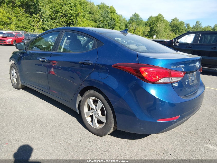 2015 Hyundai Elantra VIN KMHDH4AE9FU225784 IAAI salvage auction — FRONT END, Salvage Title, sold $675 on 2026-07-09 (photo 3)