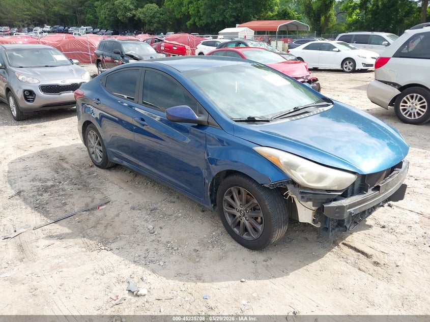 2014 Hyundai Elantra VIN KMHDH4AE6EU083134 IAAI salvage auction — FRONT END, Salvage Title, sold $25 on 2026-07-31 (photo 1)