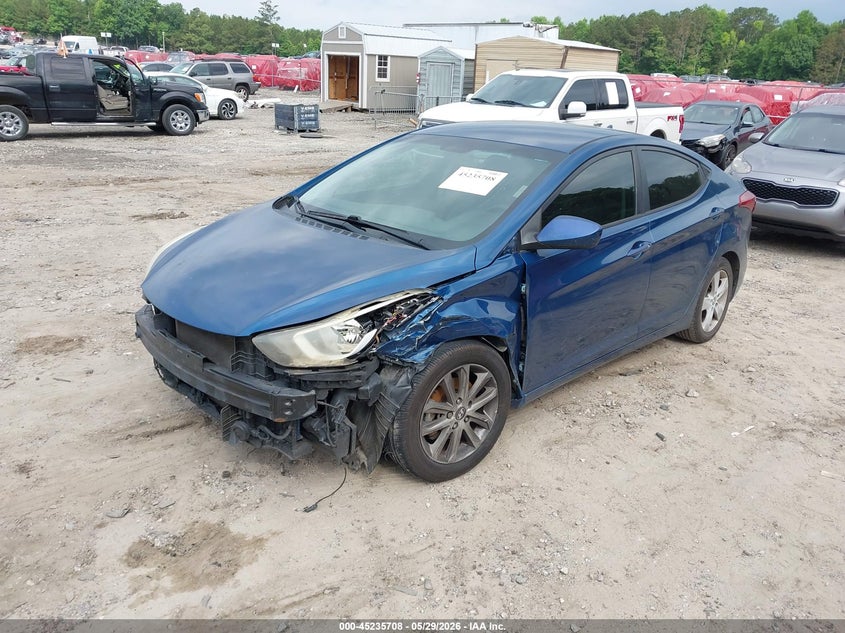 2014 Hyundai Elantra VIN KMHDH4AE6EU083134 IAAI salvage auction — FRONT END, Salvage Title, sold $25 on 2026-07-31 (photo 2)