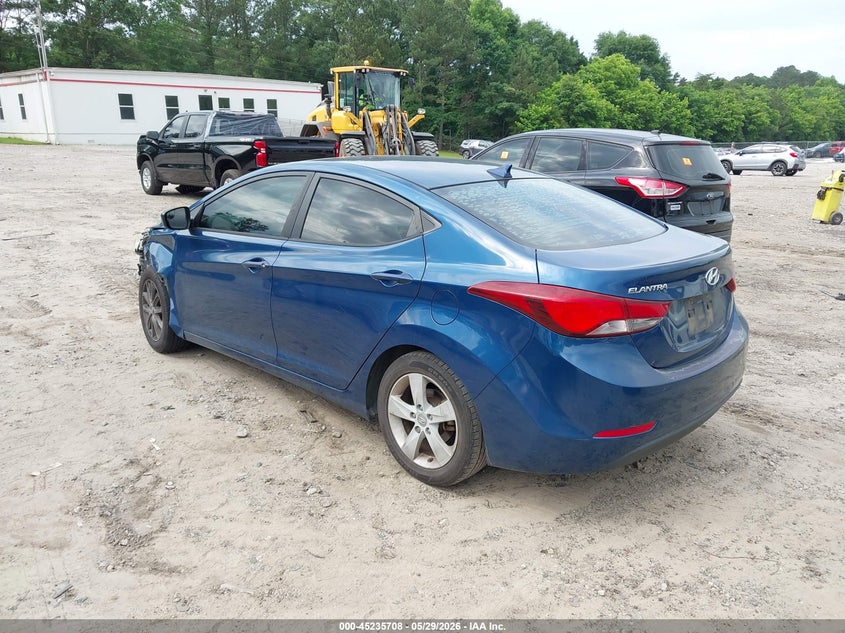 2014 Hyundai Elantra VIN KMHDH4AE6EU083134 IAAI salvage auction — FRONT END, Salvage Title, sold $25 on 2026-07-31 (photo 3)