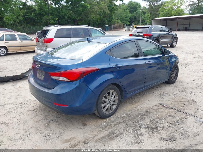 2014 Hyundai Elantra VIN KMHDH4AE6EU083134 IAAI salvage auction — FRONT END, Salvage Title, sold $25 on 2026-07-31 (photo 4)