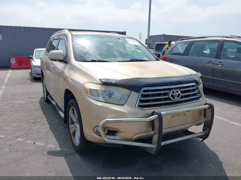 2008 Toyota Highlander VIN JTEDS42A782006429 IAAI salvage auction — LEFT FRONT, Salvage (California), sold $1,900 on 2026-07-13 (photo 1)