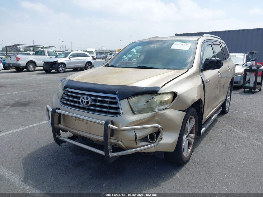 2008 Toyota Highlander VIN JTEDS42A782006429 IAAI salvage auction — LEFT FRONT, Salvage (California), sold $1,900 on 2026-07-13 (photo 2)