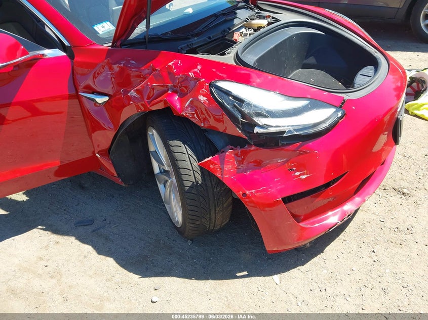 2018 Tesla Model 3 VIN 5YJ3E1EB0JF065397 IAAI salvage auction — RIGHT FRONT, Salvage Title, sold $5,200 on 2026-08-22 (photo 6)