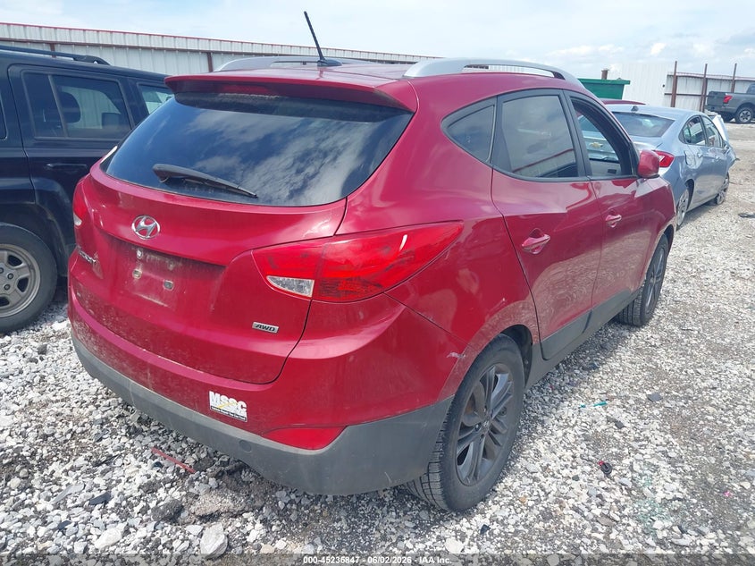 2015 Hyundai Tucson VIN KM8JUCAG8FU080876 IAAI salvage auction — NORMAL WEAR, Clear (Arkansas), sold $1,100 on 2026-07-16 (photo 4)