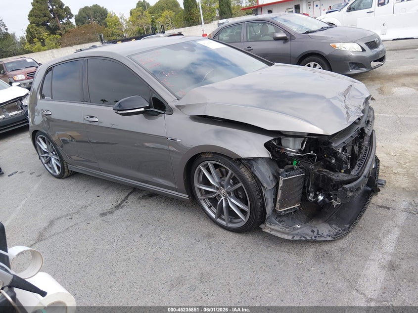 2017 Volkswagen Golf r VIN WVWWF7AU3HW150048 IAAI salvage auction — FRONT & REAR, Salvage Title, sold $1,900 on 2026-07-23 (photo 1)