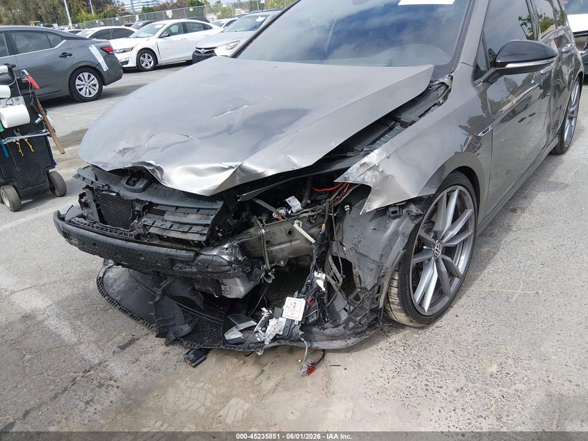 2017 Volkswagen Golf r VIN WVWWF7AU3HW150048 IAAI salvage auction — FRONT & REAR, Salvage Title, sold $1,900 on 2026-07-23 (photo 6)