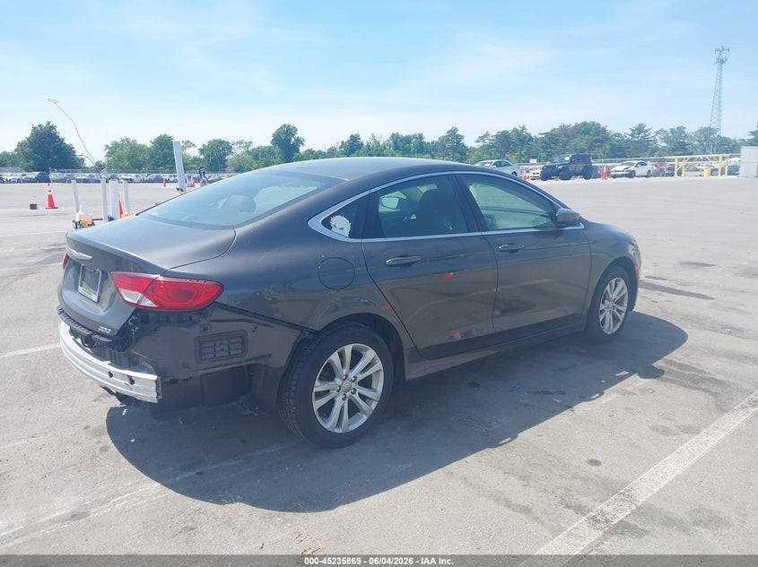 2015 Chrysler 200 VIN 1C3CCCAB0FN677071 IAAI salvage auction — REAR END, Salvage Title, sold $625 on 2026-07-11 (photo 4)