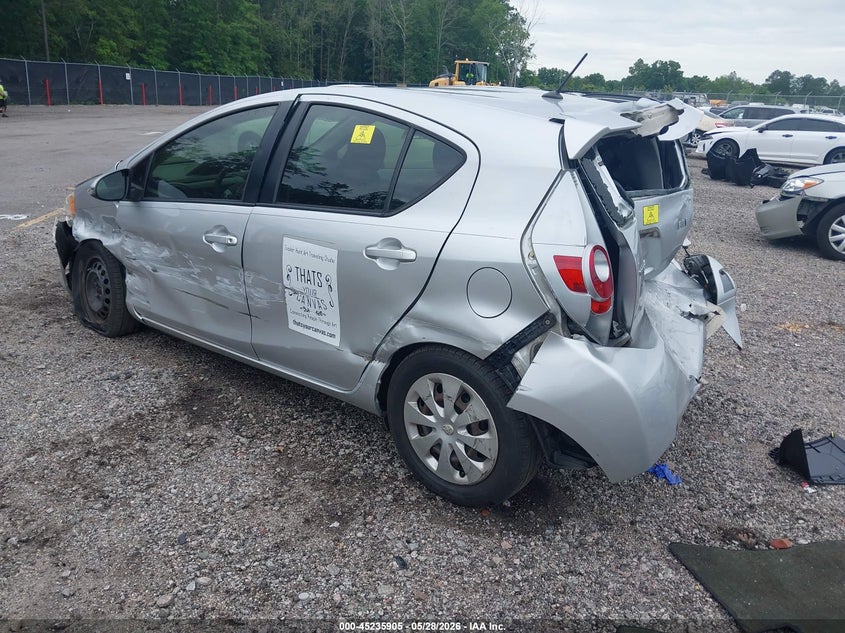 2014 Toyota Prius c VIN JTDKDTB34E1079728 IAAI salvage auction — REAR END, Salvage (South Carolina), sold $500 on 2026-07-08 (photo 3)