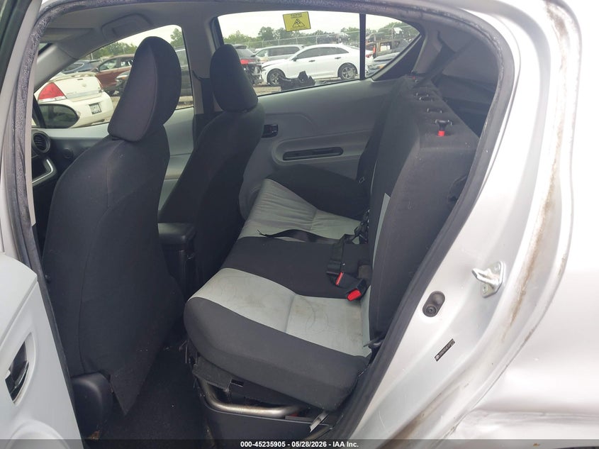2014 Toyota Prius c VIN JTDKDTB34E1079728 IAAI salvage auction — REAR END, Salvage (South Carolina), sold $500 on 2026-07-08 (photo 8)