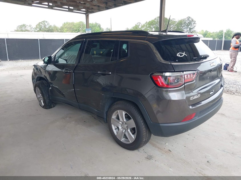 2022 Jeep Compass VIN 3C4NJCBB6NT228985 IAAI salvage auction — LEFT FRONT, Wait Title, sold $3,850 on 2026-08-14 (photo 3)