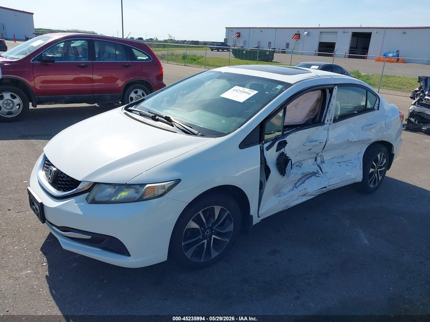 2015 Honda Civic VIN 19XFB2F81FE033991 IAAI salvage auction — LEFT SIDE, Salvage Title, sold $850 on 2026-07-27 (photo 2)