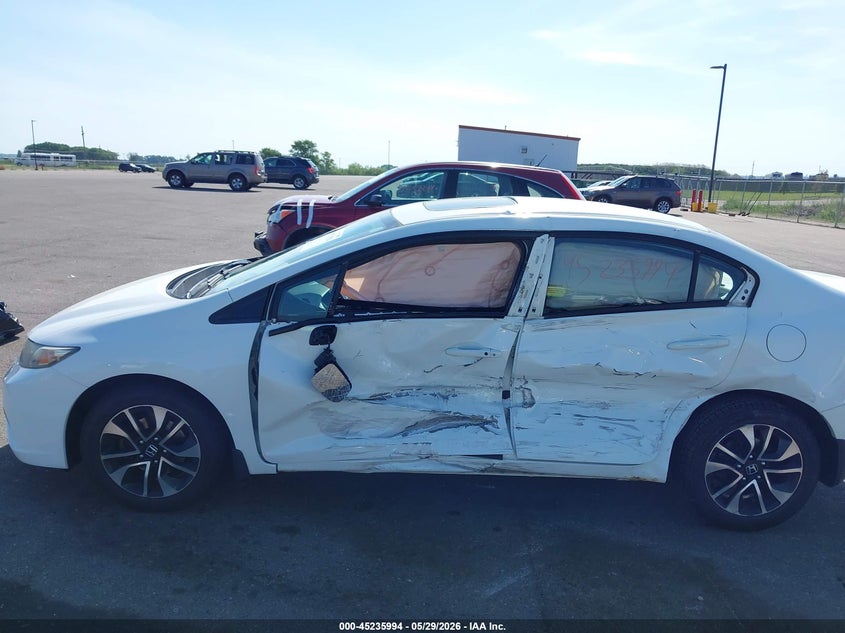 2015 Honda Civic VIN 19XFB2F81FE033991 IAAI salvage auction — LEFT SIDE, Salvage Title, sold $850 on 2026-07-27 (photo 6)