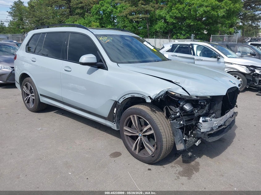 2026 BMW X7 VIN 5UX23EM07T9123090 IAAI salvage auction — FRONT END, Salvage Title, sold $53,775 on 2026-07-14 (photo 1)