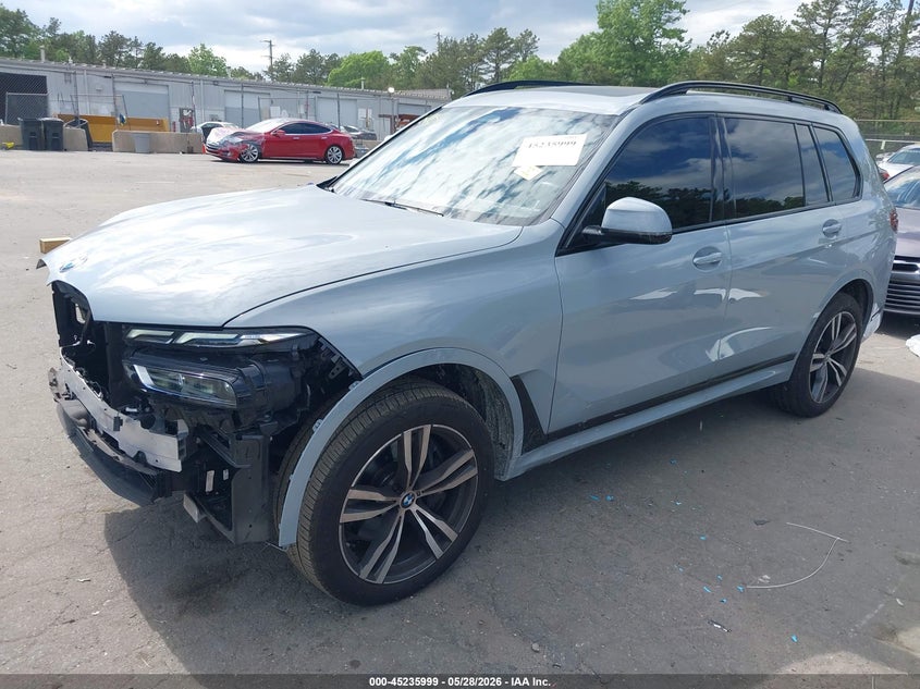 2026 BMW X7 VIN 5UX23EM07T9123090 IAAI salvage auction — FRONT END, Salvage Title, sold $53,775 on 2026-07-14 (photo 2)