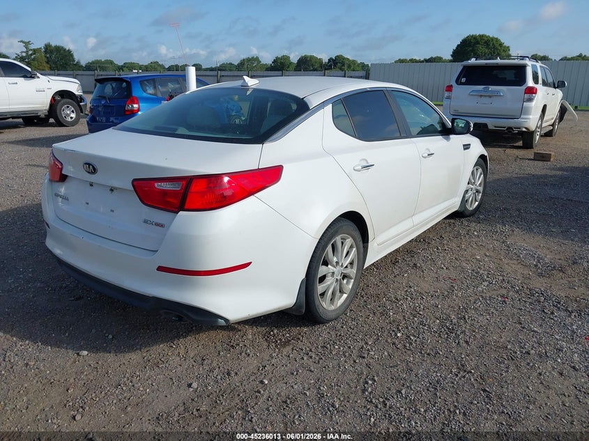 2014 Kia Optima VIN 5XXGN4A71EG336734 IAAI salvage auction — LEFT FRONT, Salvage Title, sold $350 on 2026-07-08 (photo 4)