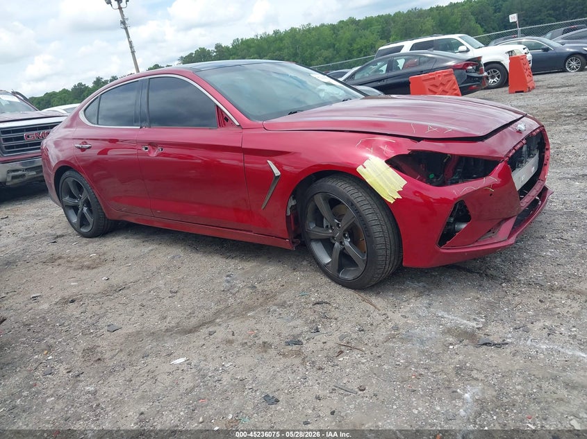 2019 Genesis G70 VIN KMTG44LA6KU025819 IAAI salvage auction — FRONT END, Salvage Title, sold $4,300 on 2026-07-22 (photo 1)