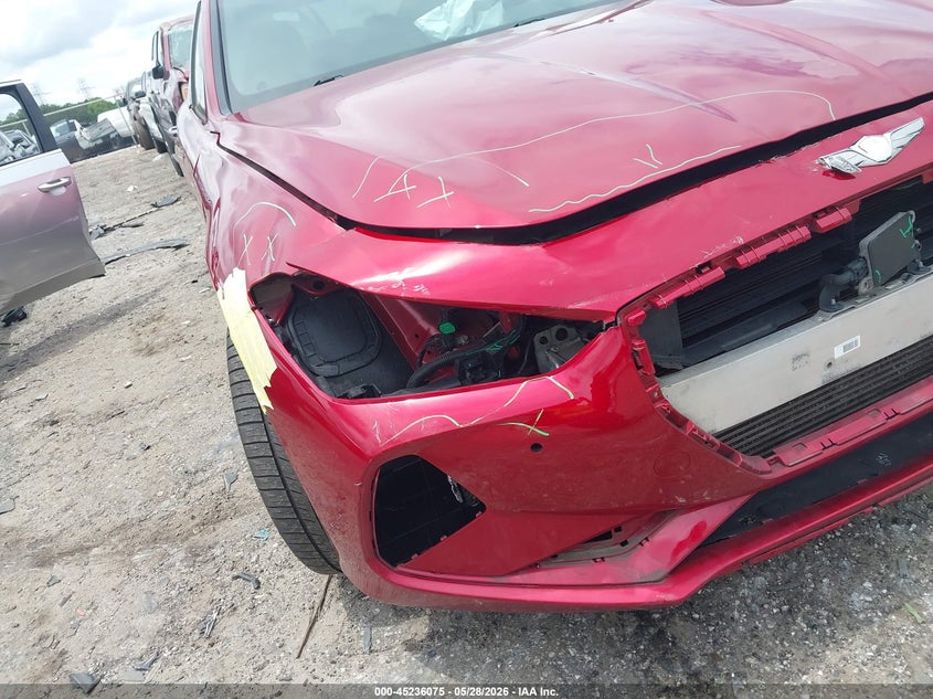 2019 Genesis G70 VIN KMTG44LA6KU025819 IAAI salvage auction — FRONT END, Salvage Title, sold $4,300 on 2026-07-22 (photo 6)